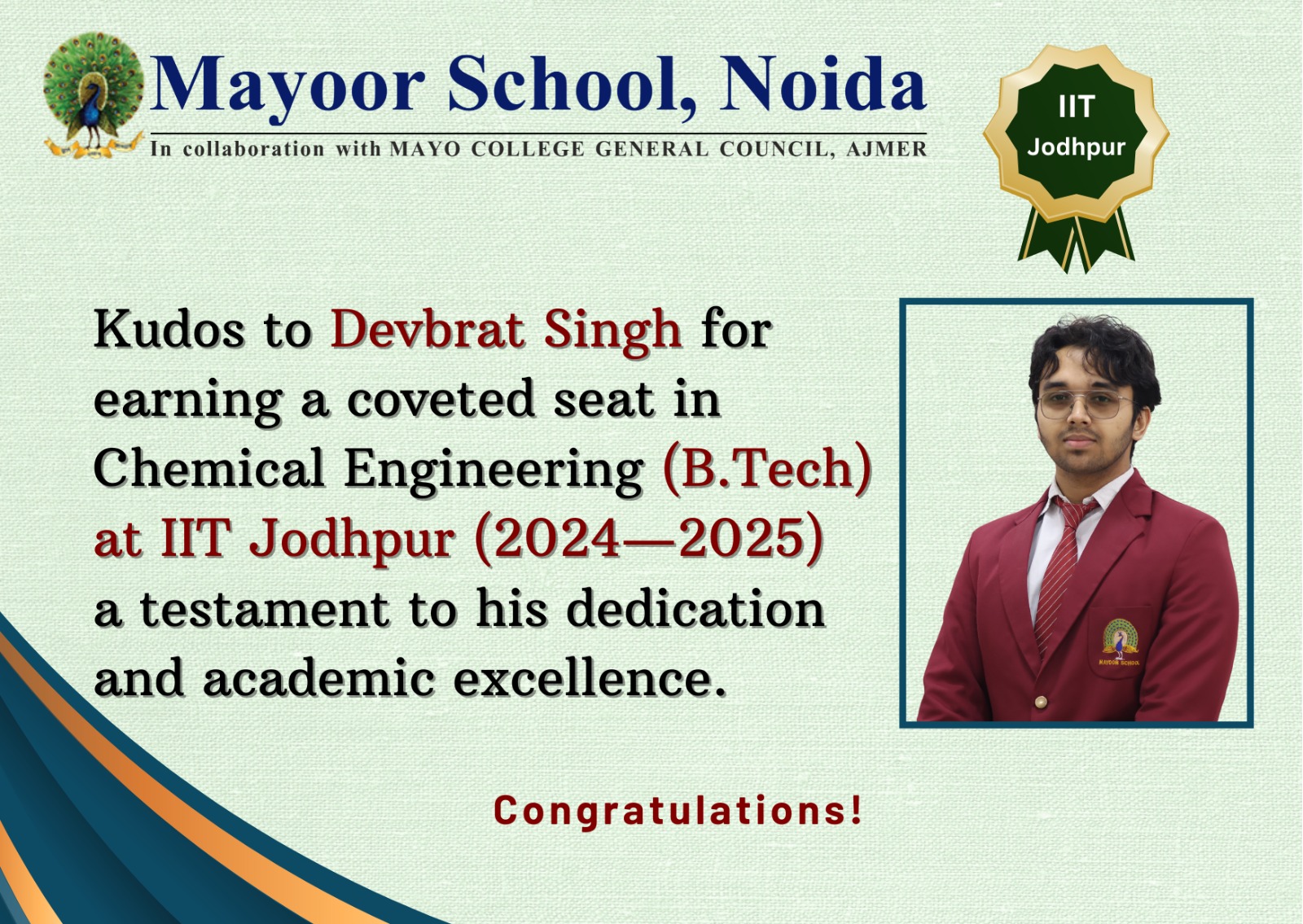 Proud Moment for Mayoor!